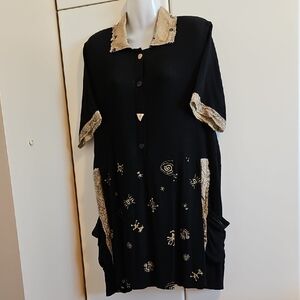 Donna Jessica Vintage Art-to-Wear Black Dress